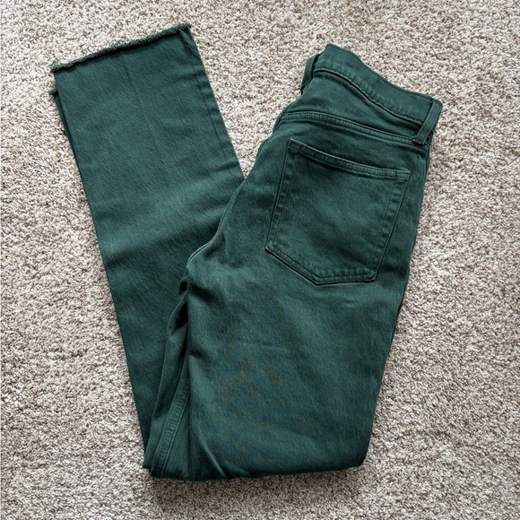 GAP Cheeky Straight High Rise Green Jeans Button Fly Size 28/7 Long - Picture 9 of 9